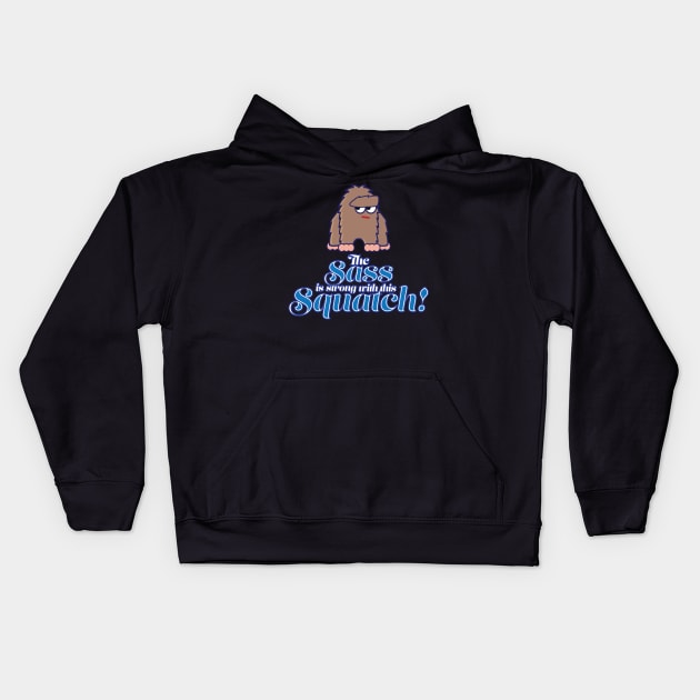 Sassy Squatch Kids Hoodie by chwbcc